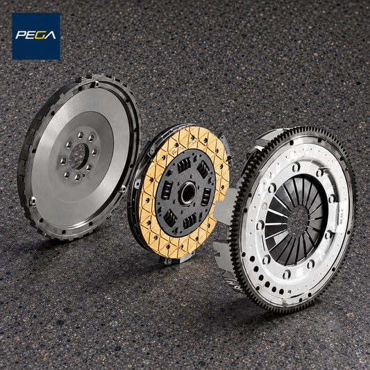 Lamborghini Gallardo clutch service example with flywheel, disc and pressure plate