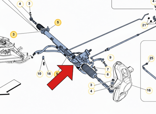 Maserati Ghibli/Quattroporte Hydraulic Steering Rack rebuild. 670102931